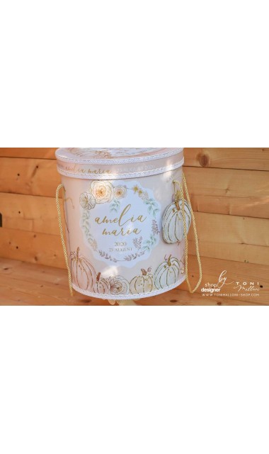 Trusou botez cu zana gold Tinkerbell si dovleci aurii cu somon si verde menta 14